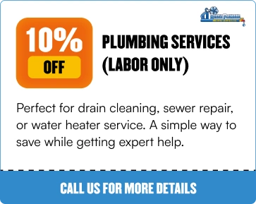 Special Offers 45 Bridge Plumbing & HVAC ad offering 10% off plumbing services, labor only.